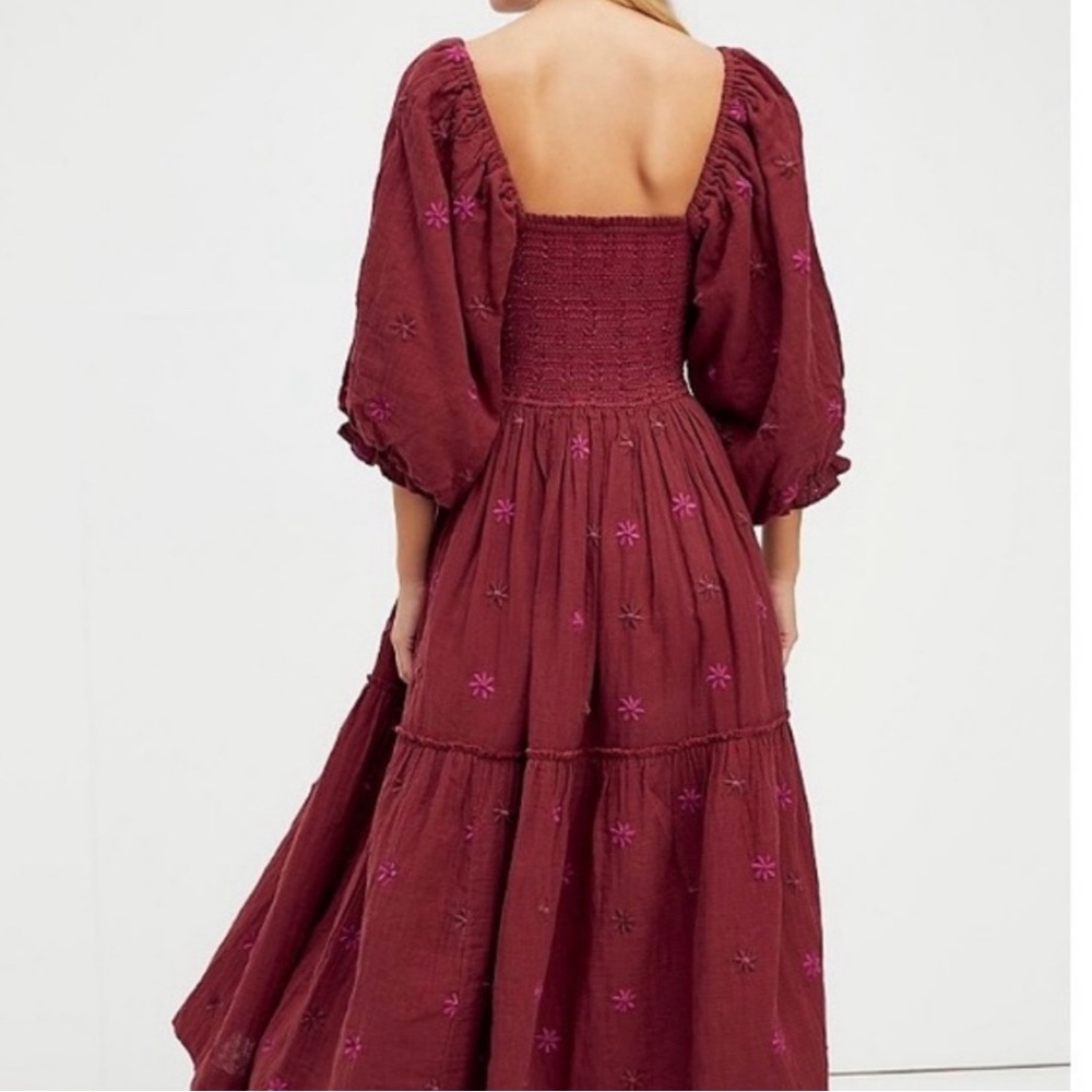 Free People 💕 Dahlia Embroidered Maxi Dress
